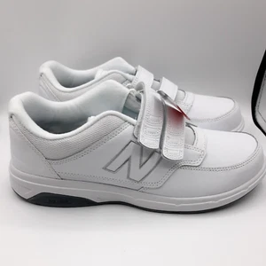 New Balance 813V1 weiße Sneaker - HERREN Größe 7 - Klettverschluss Leder Freizeitschuh - Bild 1 von 17