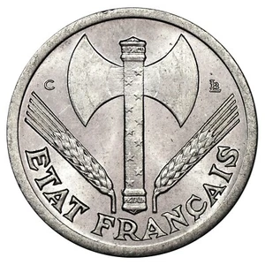 France 1 Franc 1944 C Francisque Etat Français MS/UNC Alu F.223 Gad.471 KM902.3 - Picture 1 of 2