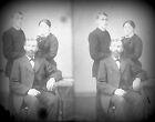 ANTIQUE 8 x 5  GLASS PHOTO NEGATIVE - 1860-1890 - THE D. R. (or DR)  HALL FAMILY