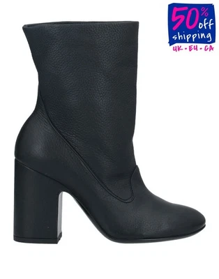 RRP€360 AGL ATTILIO GIUSTI LEOMBRUNI Leather Ankle Boots US9 UK6 EU39 Black - Image 1 of 4