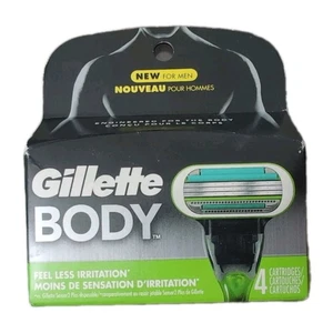 Gillette body razor 4 cartridges for men and women fits all Mach3 handles - Picture 1 of 2