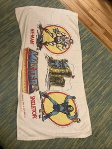 MOTU 1983 MASTERS OF THE UNIVERSE HE-MAN SKELETOR BEACH TOWEL BY FRANCO - Picture 1 of 11