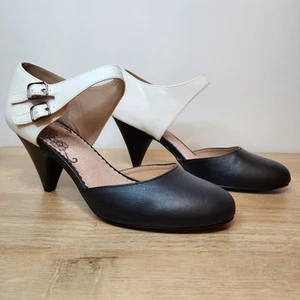 Restricted Womens 9 Black and White Mary Jane Pin Up Heels - Picture 1 of 7