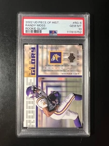 2002 UD Piece of History Rookie Glory #RG6 Randy Moss PSA 10 POP 7  - Picture 1 of 2