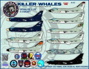 Calcomanía Furball Aero Design 1/48 A-3 Skywarrior "Killer Whales" Parte I - Imagen 1 de 3