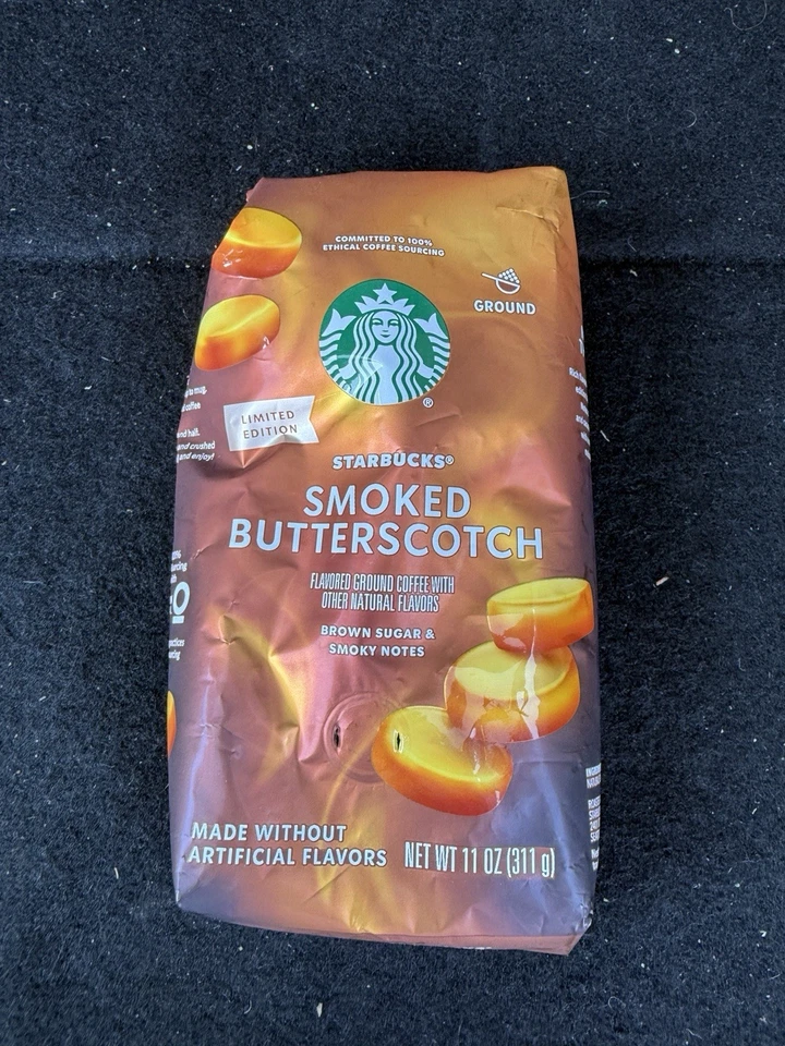 Starbucks SMOKED BUTTERSCOTCH Edición Limitada Café Molido 11 OZ Bolsa BB 12/2025 Foto 1 de 1