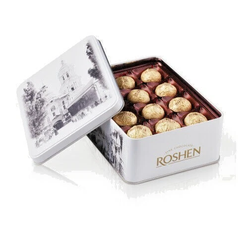 Gift Metal Box ROSHEN Chocolate Sweets Candy Kyiv Vechirniy Evening Kiev Ukraine - Image 1 of 1