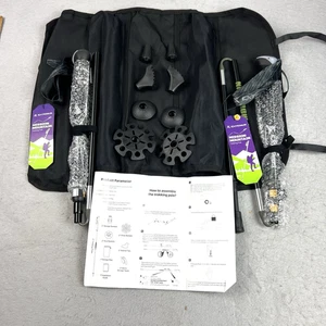 New T-6 Aluminum Foldable Trekking Poles Extremus 22.9 oz w/ Accessories Hiking - Picture 1 of 14