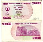 2008 Zimbabwe Banknote 50 MILLION $50 MILLION P57 ELEPHANT Agro GOOD CONDITION