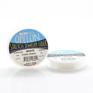 BeadSmith® OPELON® Stretch Jewelry Fiber Cord 5mm 25mm Black or White - Picture 1 of 3