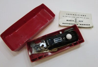 Vintage Working Domestic Sewing Machine Accessory Magic Key Buttonholer FREE S/H - Image 1 of 4