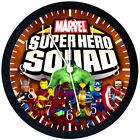 Super Hero Squad Black Frame Wall Clock Nice For Decor or Gifts Z156