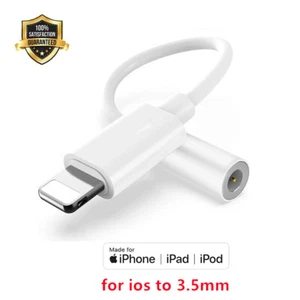iPhone to 3.5mm Adapter Headphone Jack Aux For iPhone 14 13 12 Pro 11 X 8 7 Plus - Picture 1 of 14