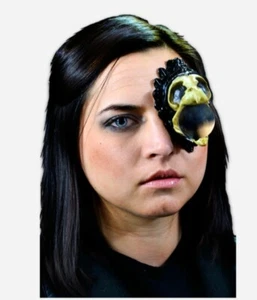 MONOCLE CROW appliance gothic steampunk halloween costume fun party accessory - Picture 1 of 7