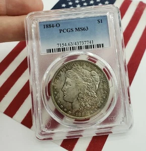 1884 O PCGS MS63 Morgan Dollar Silver Coin $1 One Liberty Round Eagle Bullion - Picture 1 of 4