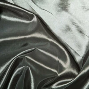 Material de tela de vestido satinado de seda metálica tafetán - PLATA - Imagen 1 de 1