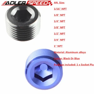 US Aluminum 1/16" 1/8" 1/4" 3/8" 1/2" 3/4" 1" NPT Pipe Thread Allen Socket Plug - Picture 1 of 10