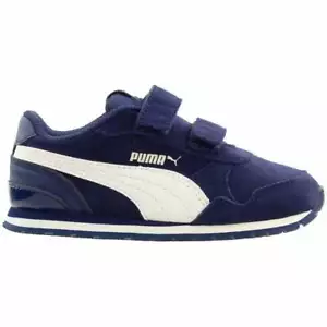 PUMA Baby Boys size 5C Navy Suede Touch-Fasten Lightweight Sneakers Casual Shoes - Picture 1 of 11