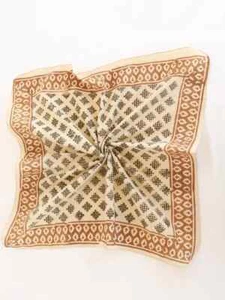 Bandana 100% Algodón Orgánico - Teñida a Mano con Color Natural Grande 21"x21 Diadema - Imagen 1 de 11