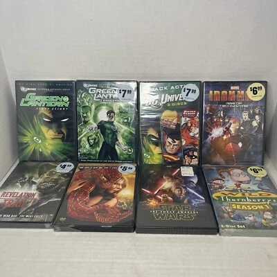 DVD Lot Of 6 DC Marvel Green Lantern Spider-Man Star Wars Wild Thornberrys - Image 1 of 3