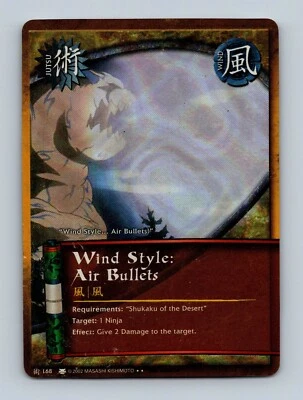 Naruto CCG - WAVY - Wind Style: Air Bullets 168 - Rare 1st Ed Eternal Rivalry HP - Image 1 of 2