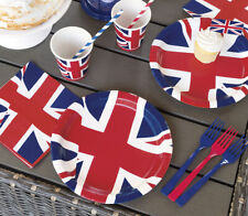 Union Jack Great Britain Royal Platinum Jubilee Party Tableware Decorations