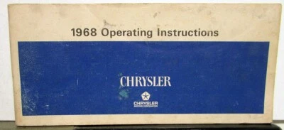 Chrysler Newport 300 1968 New Yorker manual de operadores del propietario original Foto 1 de 3