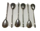Set Of 6 Russian Imperial Silver 84 Dessert Spoons Hallmarked Total Weight 90 Gr