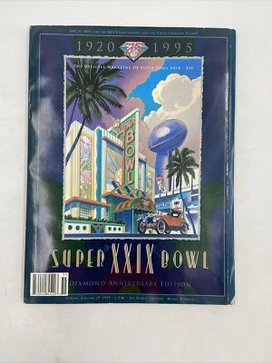 Official Magazine Program Super Bowl XXIX 29 Diamond Anniversary Vintage 1995 - Image 1 of 4