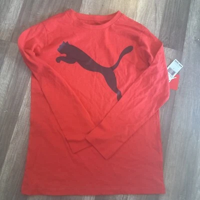 PUMA YOUTH LG (14-16) T SHIRT NEW RED Long Sleeve - Image 1 of 4