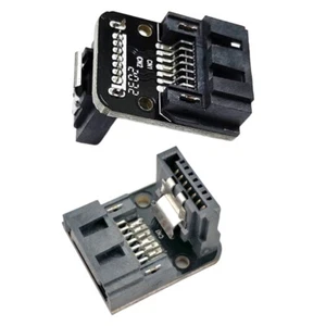 SATAs 7Pin Female to Male 90 Degree Angled Adapter for Desktop Motherboards SSDs - Afbeelding 1 van 10