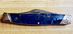 Rough Ryder Stockman Celestial Folding Knife Turquoise/Blue Handle  RR2073 - Picture 1 of 6