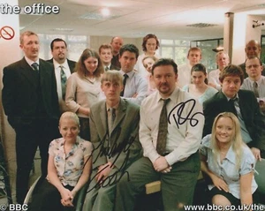 Ricky Gervais & Mackenzie Crook HAND SIGNED 8x10 Photo, Autograph, The Office B - Picture 1 of 1