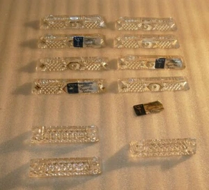 Vintage 8 kristallklare Industries geschnittene Glas Messerauflage + 3 markenlose MENGE 11 - Bild 1 von 12