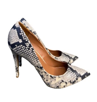 Steve Madden Beige Snake Skin Heels Women's Size 8.5 - Image 1 of 4