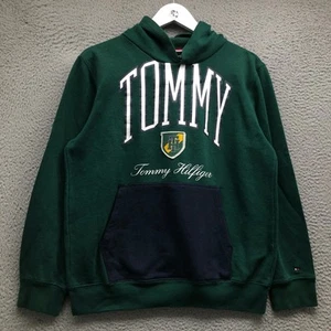Tommy Hilfiger Sweatshirt Hoodie Boys Youth XL Graphic Embroidered Logo Green - Picture 1 of 5