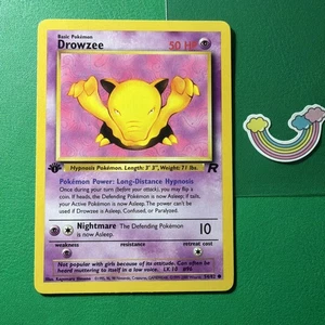Pokemon 2000, Team Rocket, #54/82 Drowzee, primera edición, común casi nuevo - Imagen 1 de 2