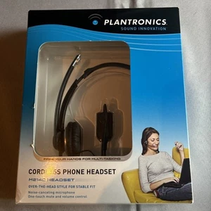 Plantronics M214C Cordless Phone Headset Over the Head Noise Cancelling 2.5mm - Picture 1 of 4