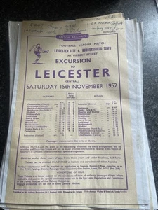 BRITISH RAILWAYS 1952 FOOTBALL EXCURSION TO LEICESTER - Picture 1 of 7