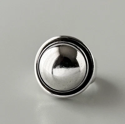 Anillo de plata esterlina Georg Jensen No.46F US4,5-5 en raro Foto 1 de 4