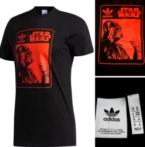 T-shirt Adidas Originals x Star Wars Darth Vader scatola logo M nera e rossa RARA nuova - Foto 1 di 7