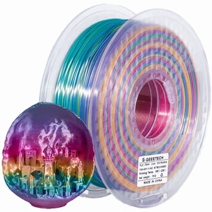 Geeetech Silk PLA Drukarka 3D Filament 1,75 mm 1kg Jedwab Tęcza Błyszczący kolor - Zdjęcie 1 z 9
