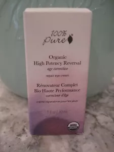 100% Pure Organic High Potency Reversal Age Corrective Repair Eye Cream - Picture 1 of 1