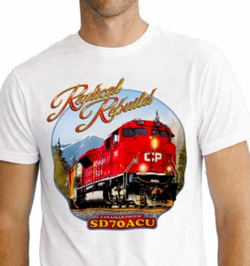 Canadian Pacific SD70ACU "Radical Rebuild" Diesel Locomotive 100% Cotton T-Shirt - Picture 1 of 4