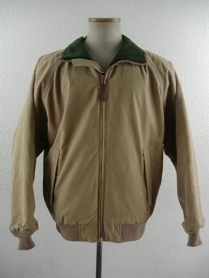Men's M Orvis Khaki Softshell Fleece Lined Jacket Bomber Hunting Chore Barn Work - Image 1 of 4