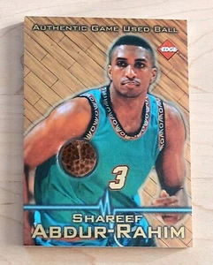 1997 Collectors Edge SHAREEF ABDUR-RAHIM Game-Used Ball Insert GRIZZLIES - Picture 1 of 2