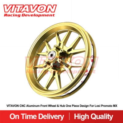 Vitavon CNC Alu Front Wheel & Hub One Piece Design for Losi Promoto MX LOS46002 - Image 1 of 4