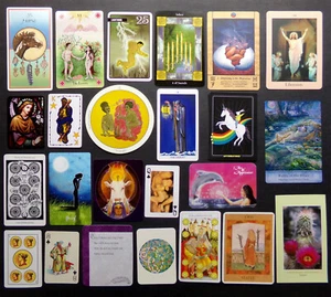 TAROT CARDS: 24 Single Mixed Card Lot, Fortune Mystic Oracle Animal, SET #DD-021 - Picture 1 of 2