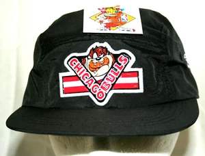 Vintage Taz Looney Tunes Chicago Bulls Basketball Space Jam schwarz Kindermütze neu aus altem Lagerbestand 1998 - Bild 1 von 7