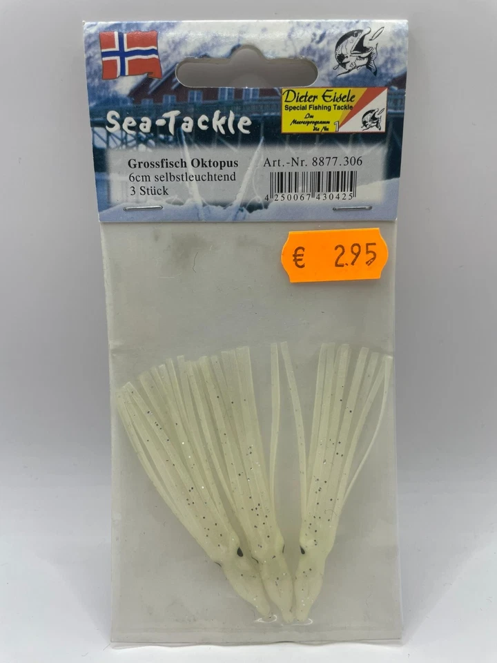 Dieter Eisele Sea Tackle Großfisch Oktopus 6cm selbstleuchtend 3 stk - Bild 1 von 1
